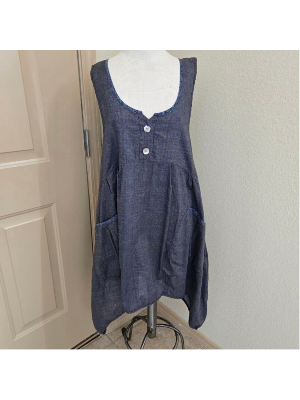 Blue Fish 00 Barclay Tuesday's Pocket Prairie Dress Contrast Grey Floral